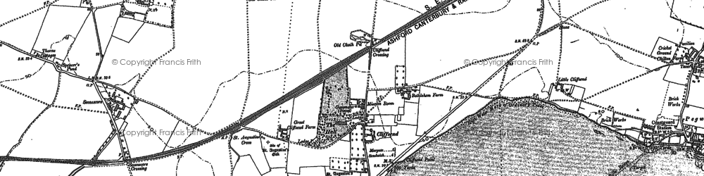 Old map of Pegwell Bay in 1897