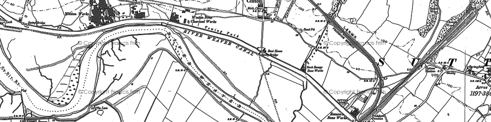 Old map of Clifton in 1879