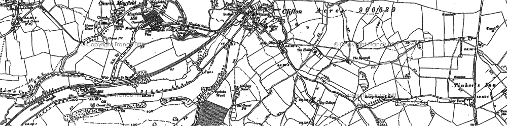Old map of Clifton in 1880