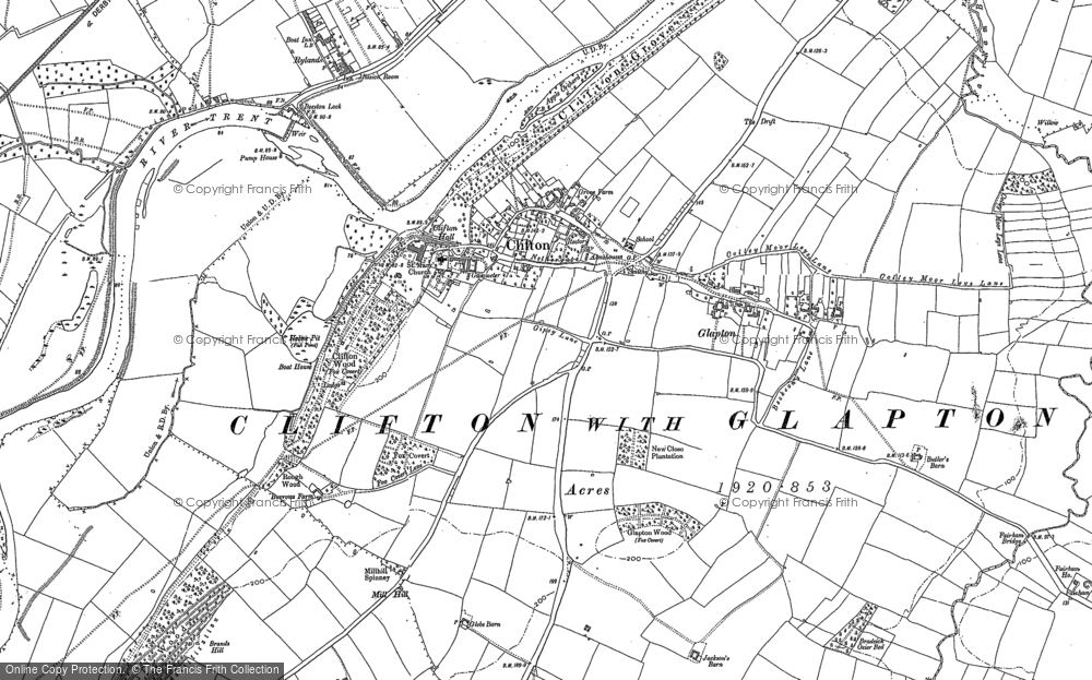 Old Map of Clifton, 1883 - 1899 in 1883