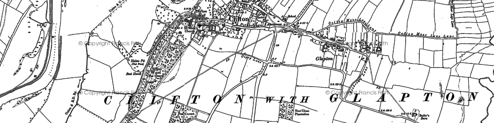 Old map of Brands Hill in 1883