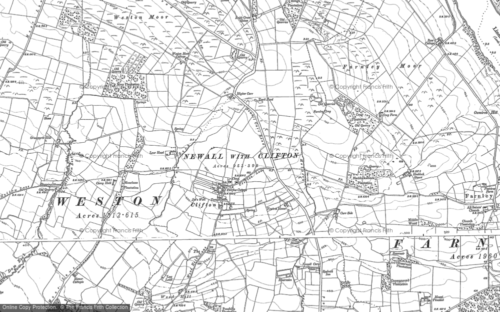 Old Map of Clifton, 1889 - 1907 in 1889