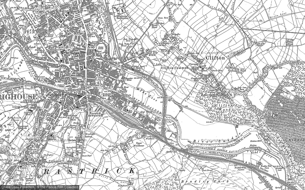 Old Map of Clifton, 1892 in 1892