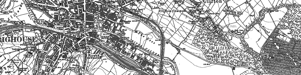 Old map of Thornhills in 1892