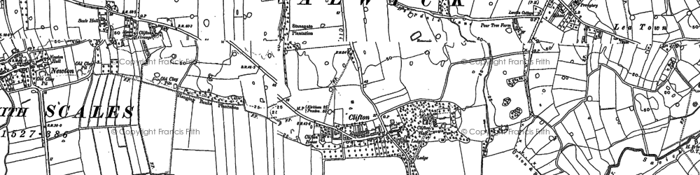 Old map of Clifton in 1892
