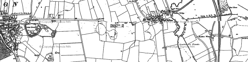 Old map of Aynho Wharf in 1898