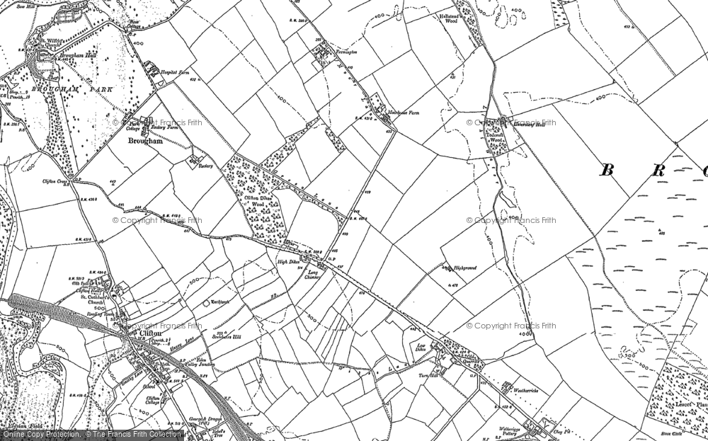 Old Map of Clifton Dykes, 1897 - 1913 in 1897