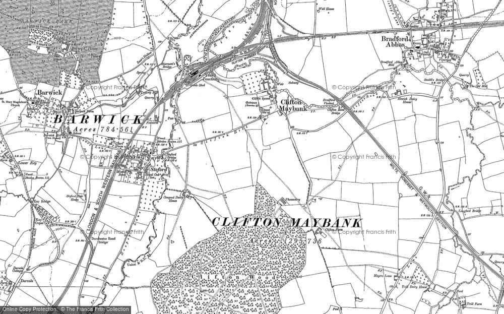 Old Map of Historic Map covering Yeovil Junc Sta in 1901