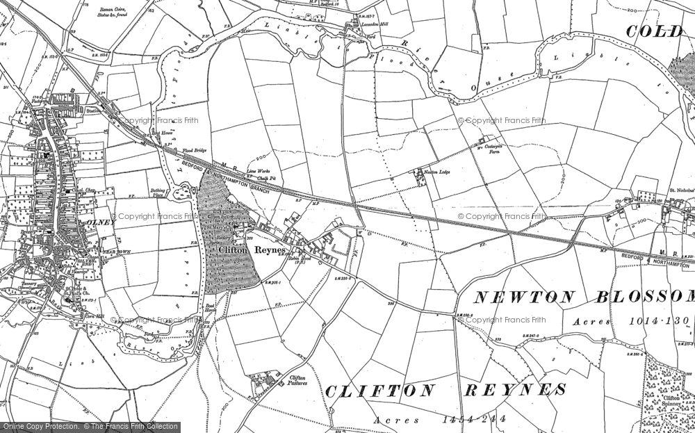 Old Map of Clifton Reynes, 1899 in 1899