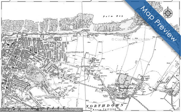 Old Map of Cliftonville, 1905 in 1905