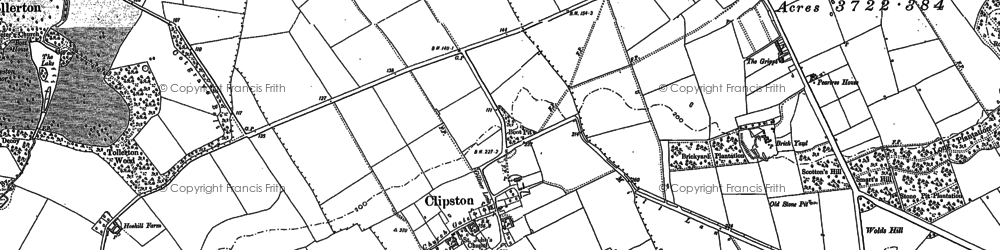 Old map of Clipston in 1883