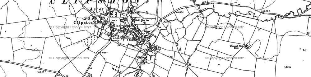 Old map of Clipston in 1899