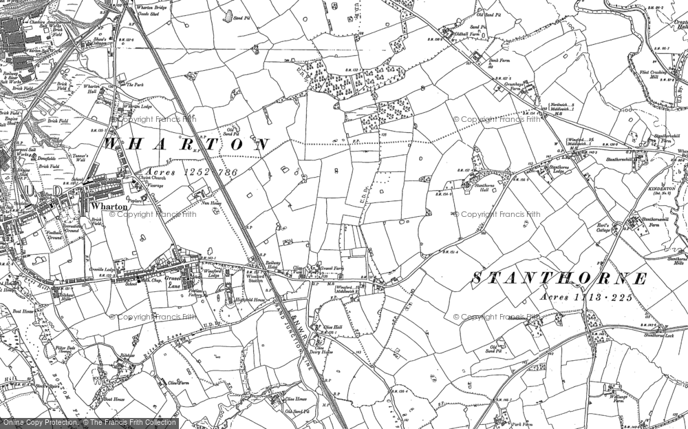 Old Map of Historic Map covering Clive Green in 1897