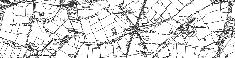 Old map of Clock Face in 1891