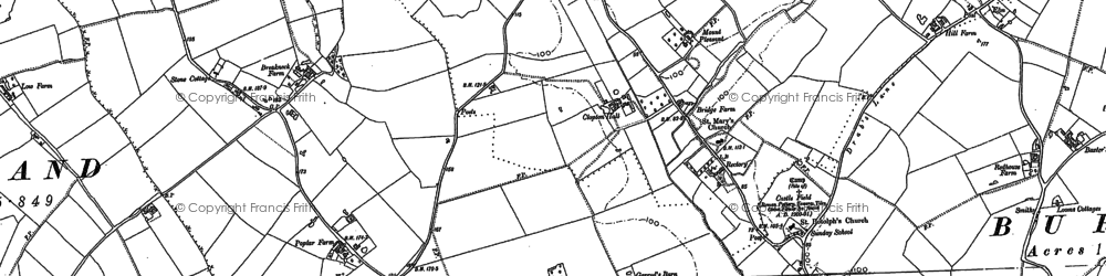 Old map of Clopton in 1881