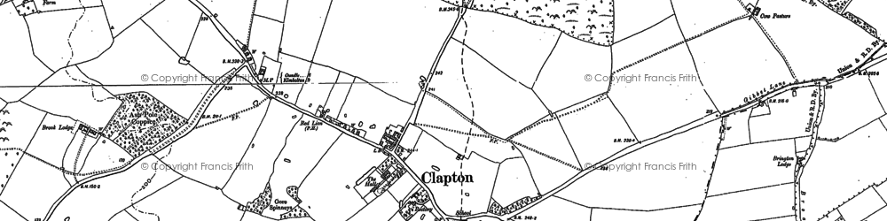 Old map of Clopton in 1899