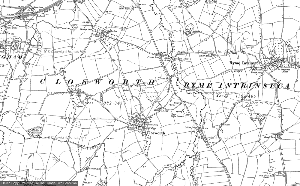 Old Map of Closworth, 1901 in 1901