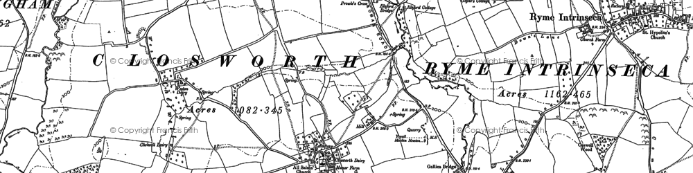 Old map of Closworth in 1901