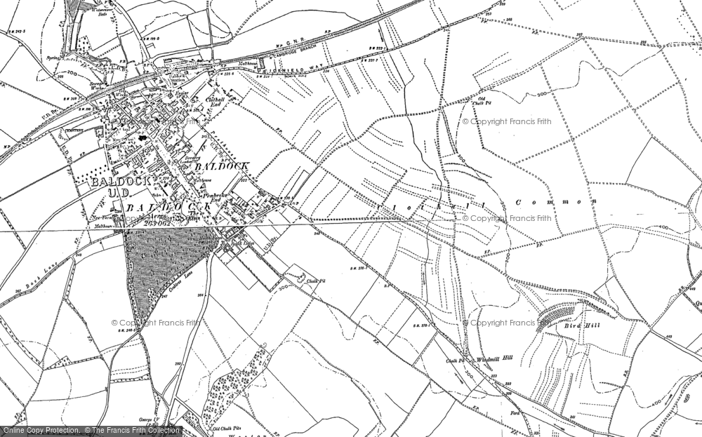 Old Map of Clothall Common, 1896 - 1900 in 1896