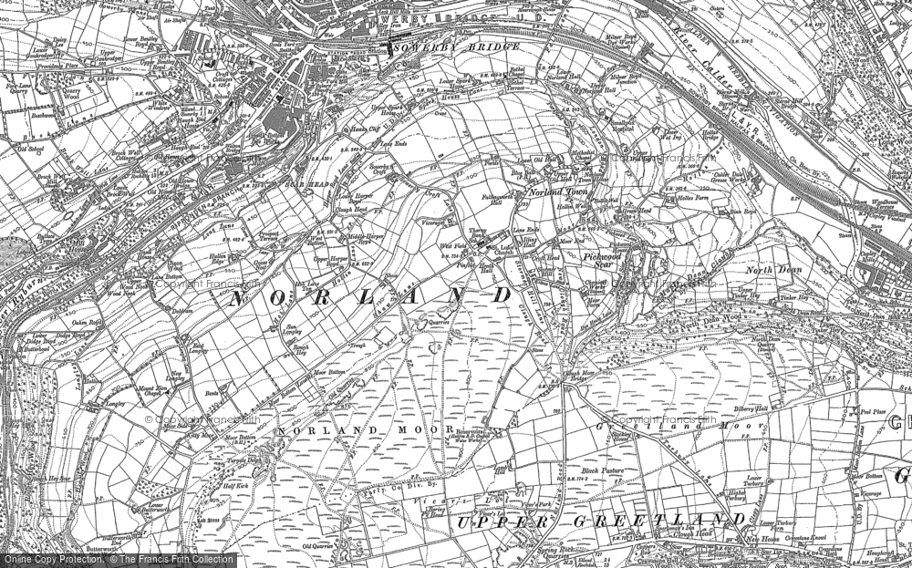 Old Map of Clough Head, 1892 - 1893 in 1892
