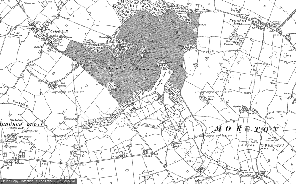 Old Map of Cloverley Pool, 1879 - 1880 in 1879
