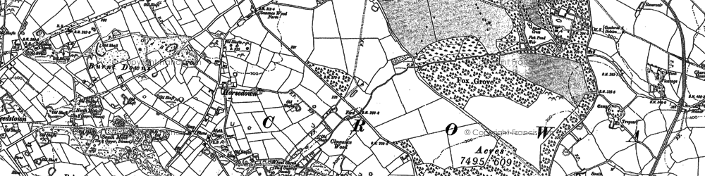 Old map of Clowance Wood in 1877