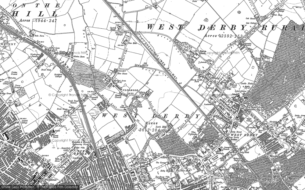 Old Map of Clubmoor, 1906 in 1906