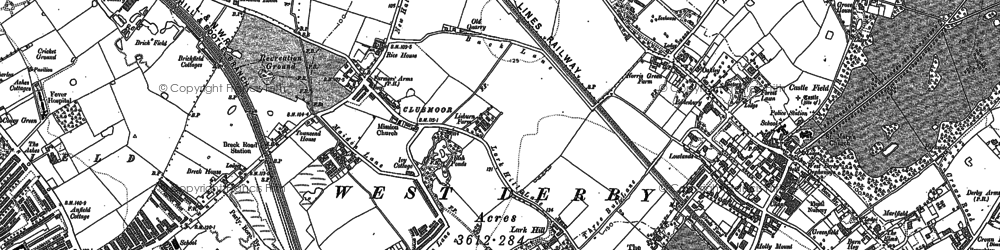 Old map of Clubmoor in 1906