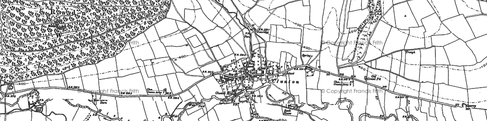 Old map of Clunton in 1883