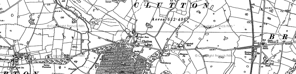 Old map of Clutton in 1897