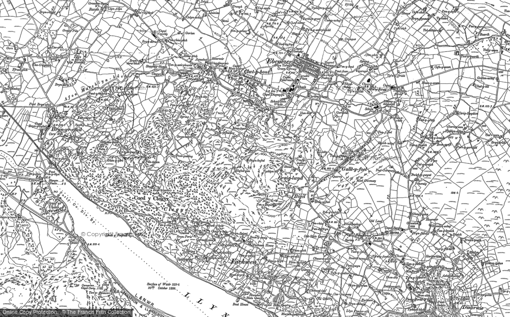 Old Map of Clwt-y-bont, 1888 - 1899 in 1888
