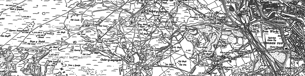 Old map of Clwydyfagwyr in 1903
