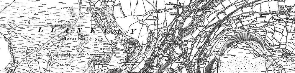 Old map of Blaen Dyar in 1879