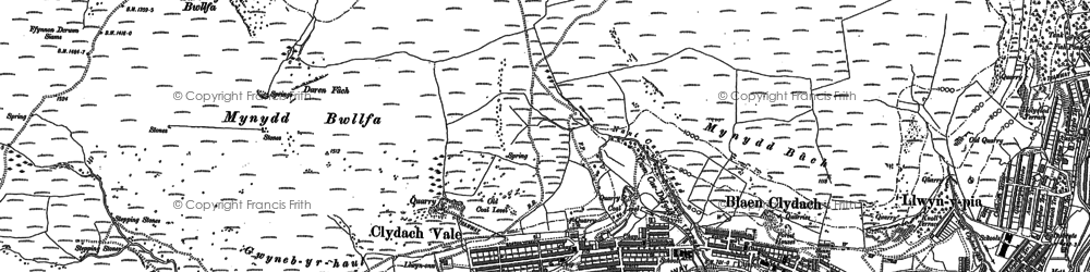 Old map of Clydach Vale in 1898