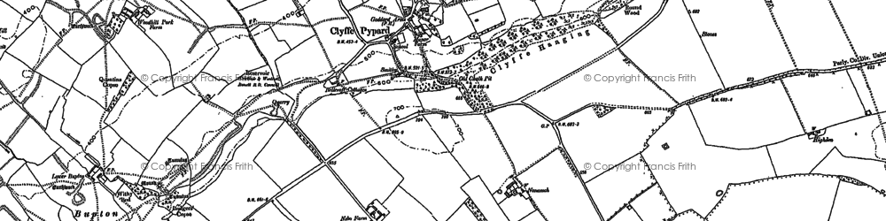 Old map of Clyffe Pypard in 1899