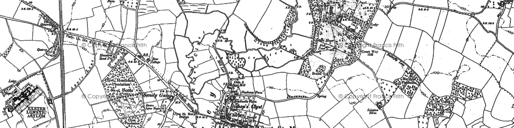 Old map of Clyst St Mary in 1887