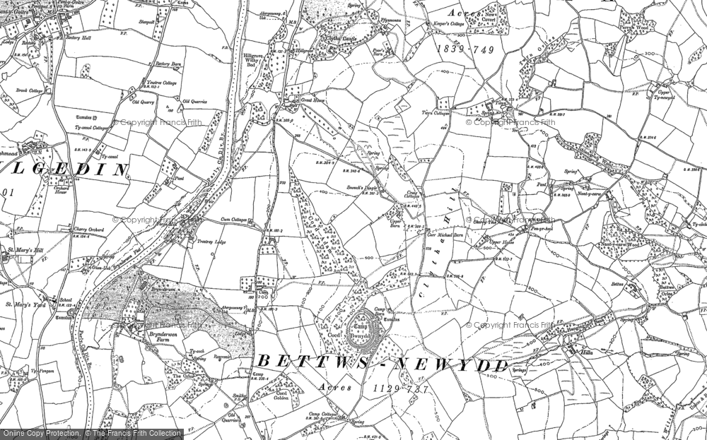 Old Map of Clytha Hill, 1899 - 1900 in 1899