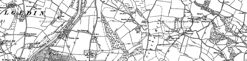 Old map of Clytha Hill in 1899