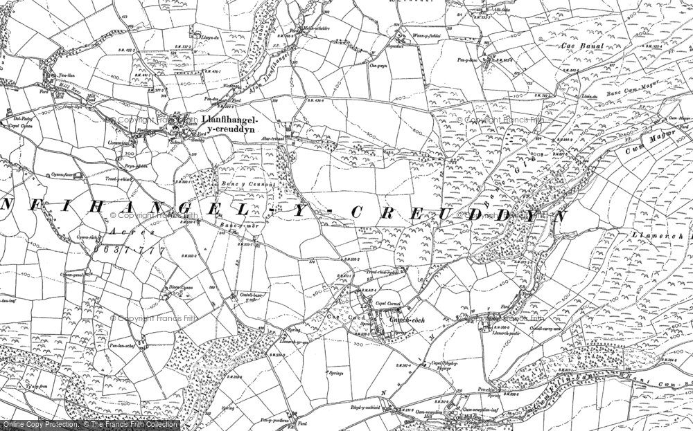 Old Map of Cnwch Coch, 1886 - 1904 in 1886