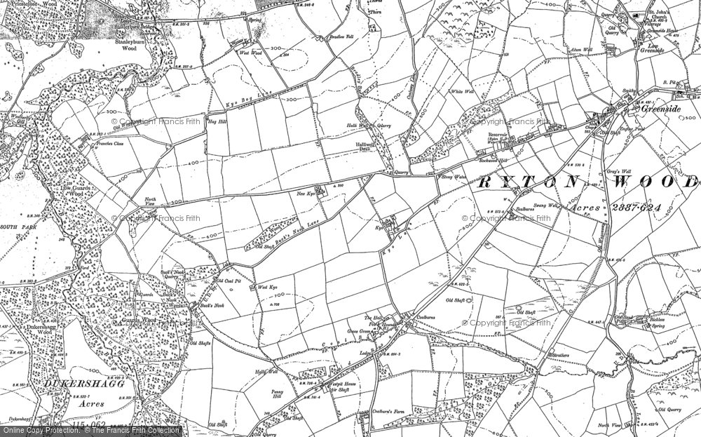 Old Map of Coalburns, 1914 - 1915 in 1914