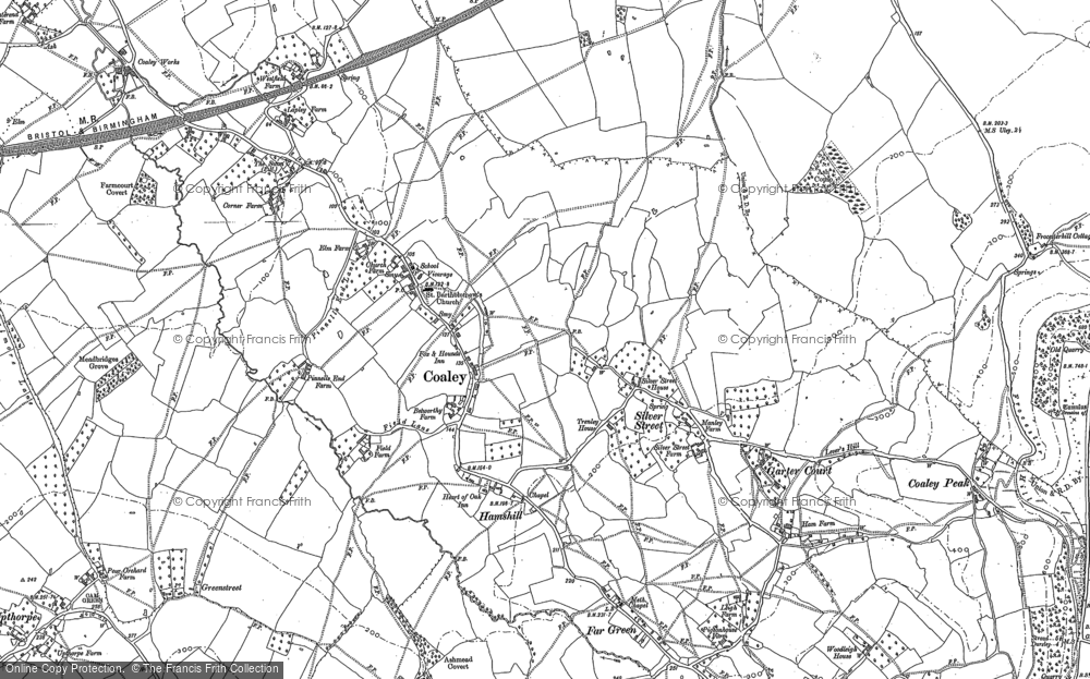 Old Map of Coaley, 1882 in 1882