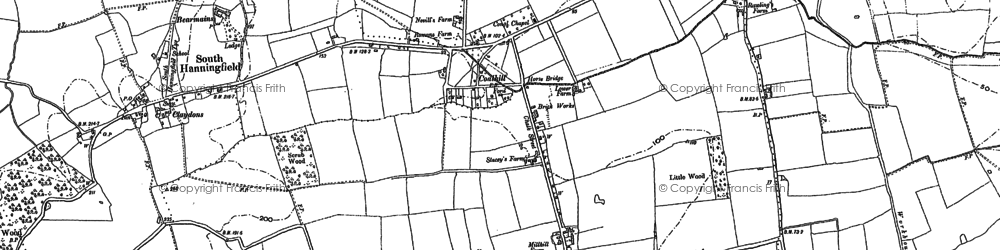 Old map of Rettendon in 1895