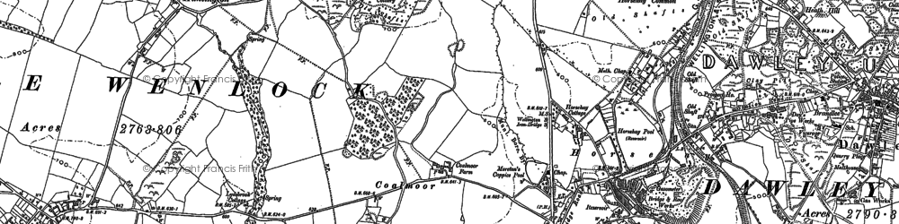 Old map of Coalmoor in 1882