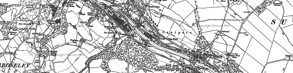 Old map of Coalport in 1882