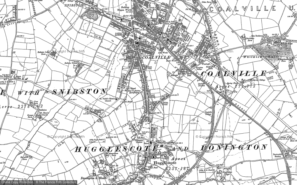 Old Map of Coalville, 1885 in 1885