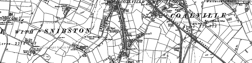 Old map of Coalville in 1885