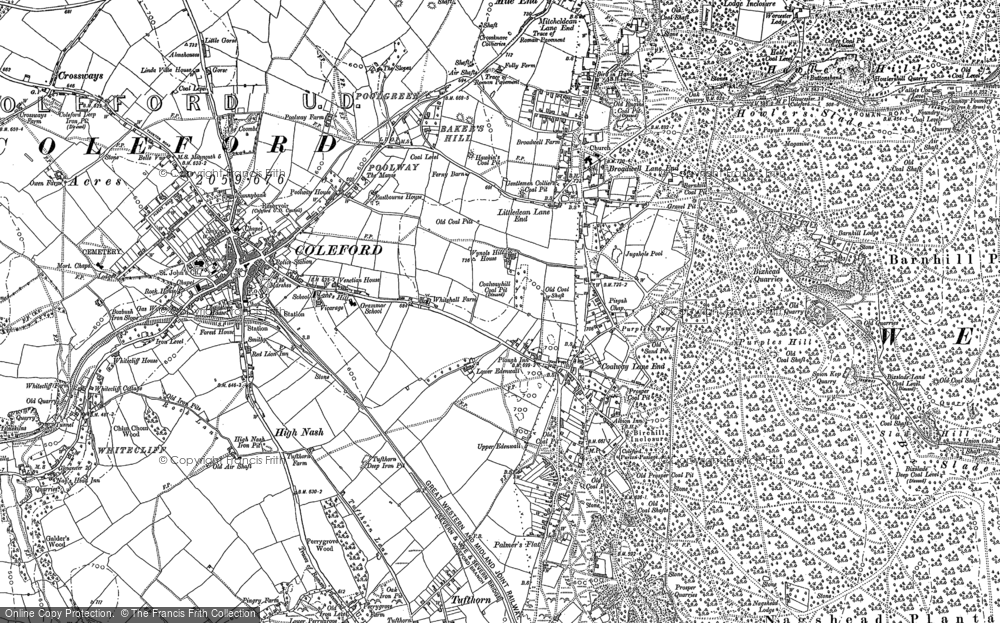 Old Map of Coalway, 1878 - 1900 in 1878