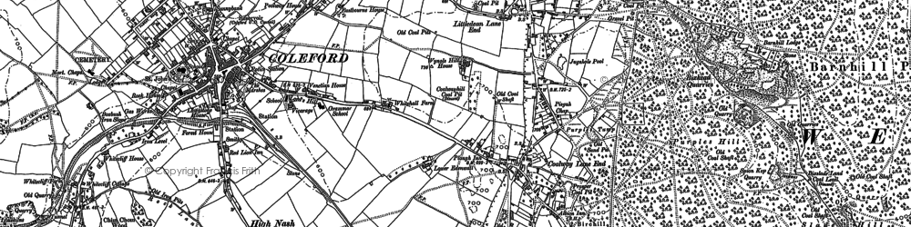 Old map of Coalway in 1878