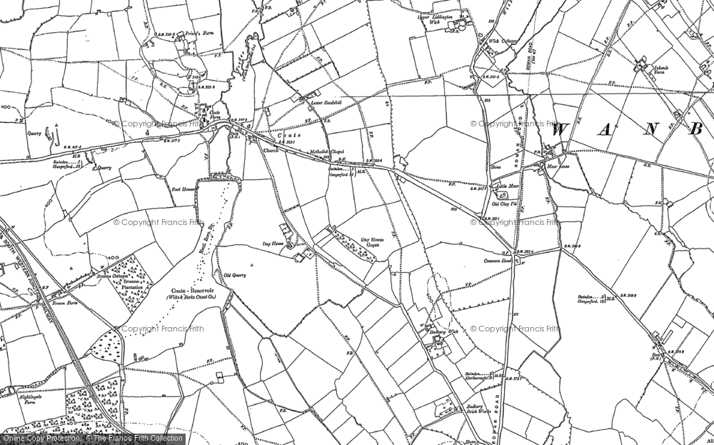 Old Map of Coate, 1899 - 1922 in 1899
