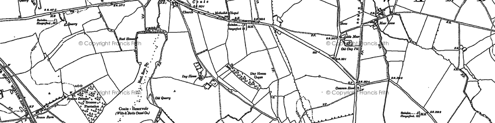 Old map of Coate in 1899